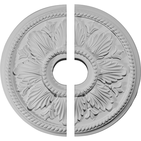 Ekena Millwork Edinburgh Ceiling Medallion, Two Piece (Fits Canopies up to 5 1/8"), 18 1/8"OD x 3 1/2"ID x 2 3/4"P CM18ED12